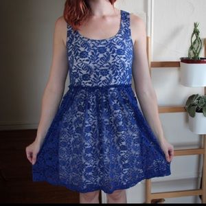 Blue lace dress